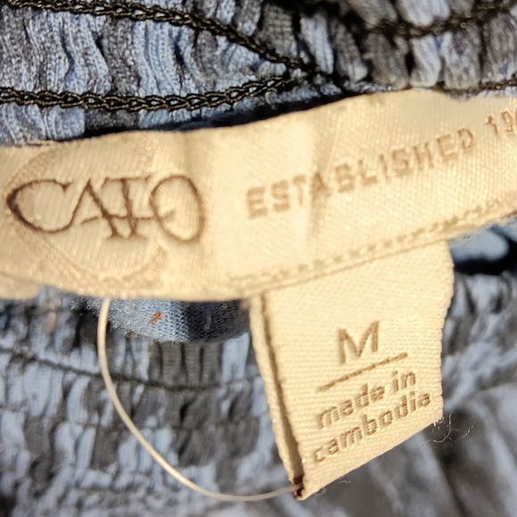 Cato EUC Women's Skirt, Dusty & Midnight Blue Pattern, Size Medium - Picture 2 of 6